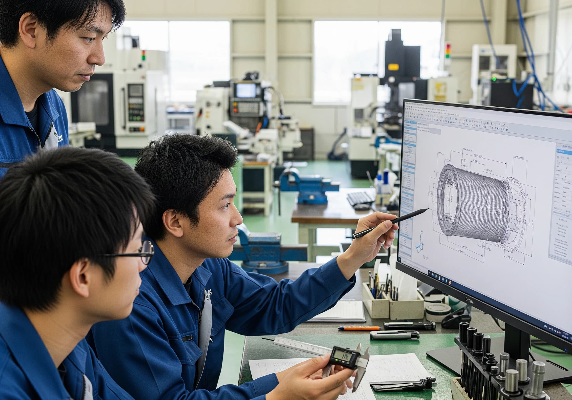 真空ポンプ排気口に取り付けられたオイルミストトラップ